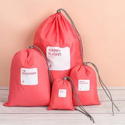 sacs de rangement de voyage étanches, 4 pièces/lot, sac de voyage pour chaussures maquillage, sac à linge sous-vêtements cosmétiques tri gt