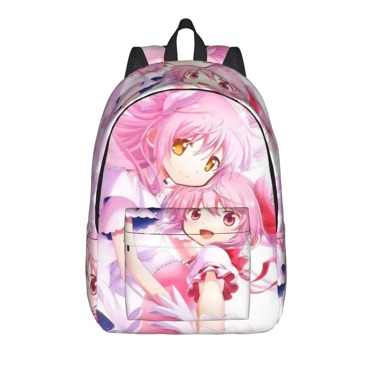 sac à dos anime puella magi madoka magica pour hommes et femmes, sac à dos d'école secondaire, sac à bandoulière pour ordinateur portable kaname madoka