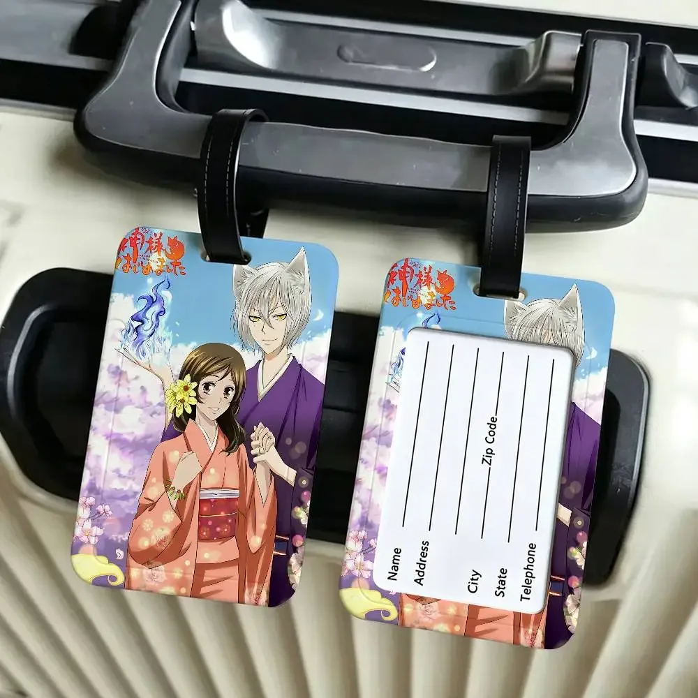 étiquette de bagage portable anti-perte anime k-kamisama kiss magazine, étui de carte d'informations en pvc, étiquette de voyage pour valise et sac à dos