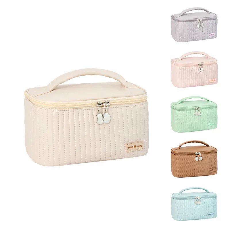 sac de maquillage de gâteau en cuir pu, style de luxe, sac de rangement étanche de grande capacité, organisateur de cosmétiques portatif, nouvelle collection