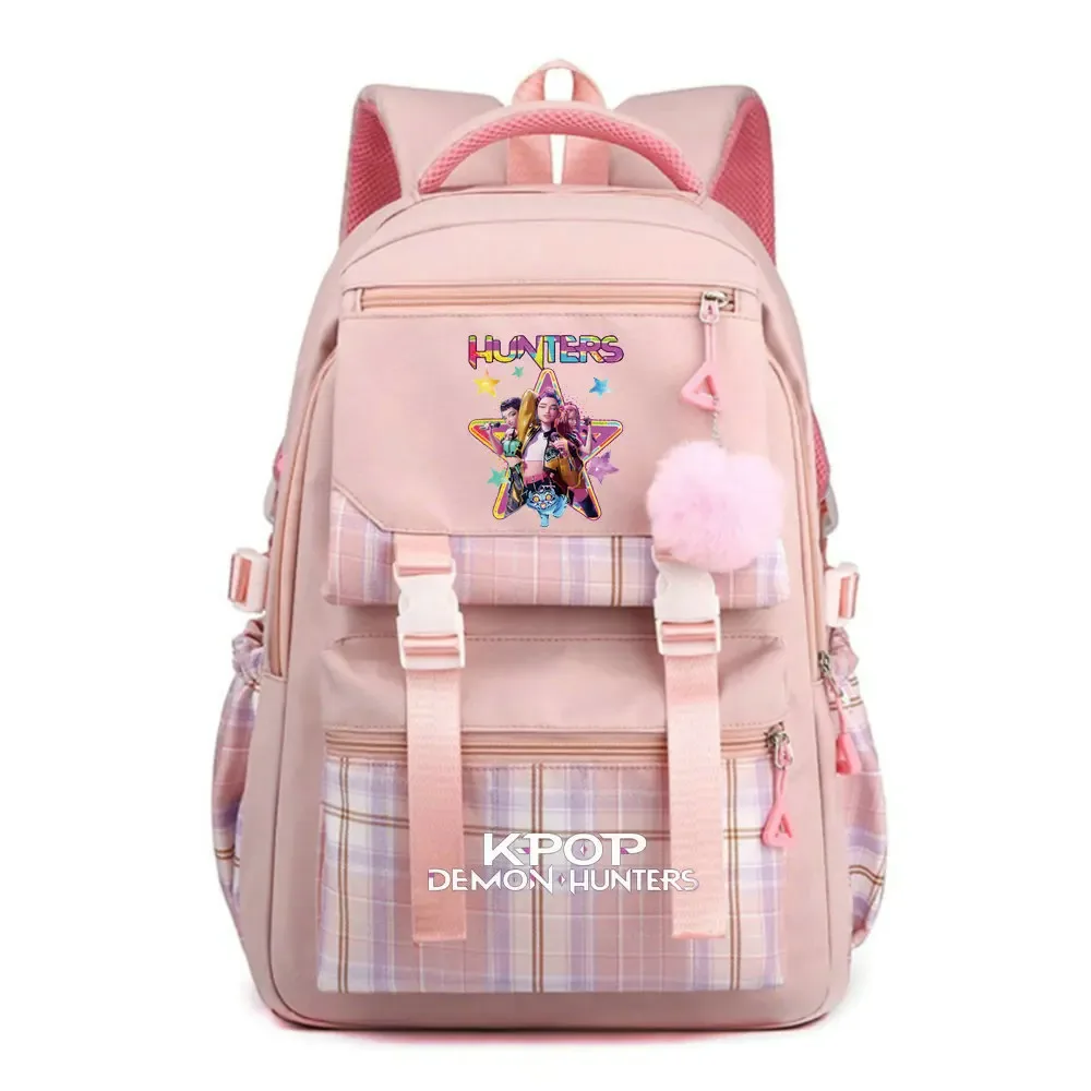 sacs à dos d'école kpop demon hunters, sacs d'école pour étudiants, sac à dos de voyage à la mode pour filles, sac à dos étanche avec fermeture éclair, sac à dos pour ordinateur portable