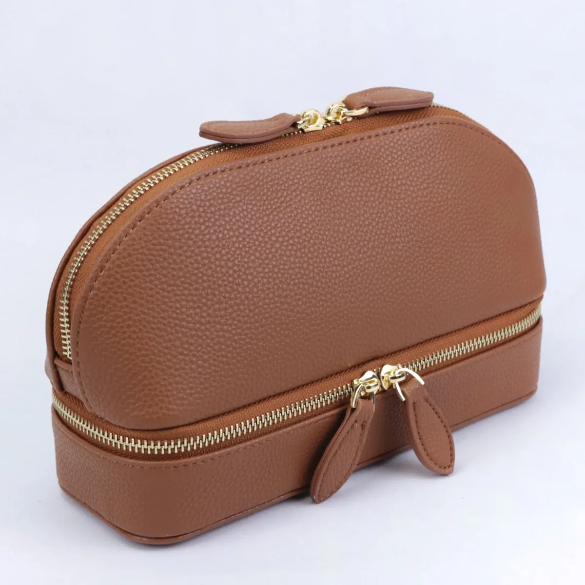 sac à cosmétiques personnalisé en cuir pu pour femmes, trousse de maquillage de voyage avec étui de rangement de bijoux, pochette de voyage 2 en 1 pour dames