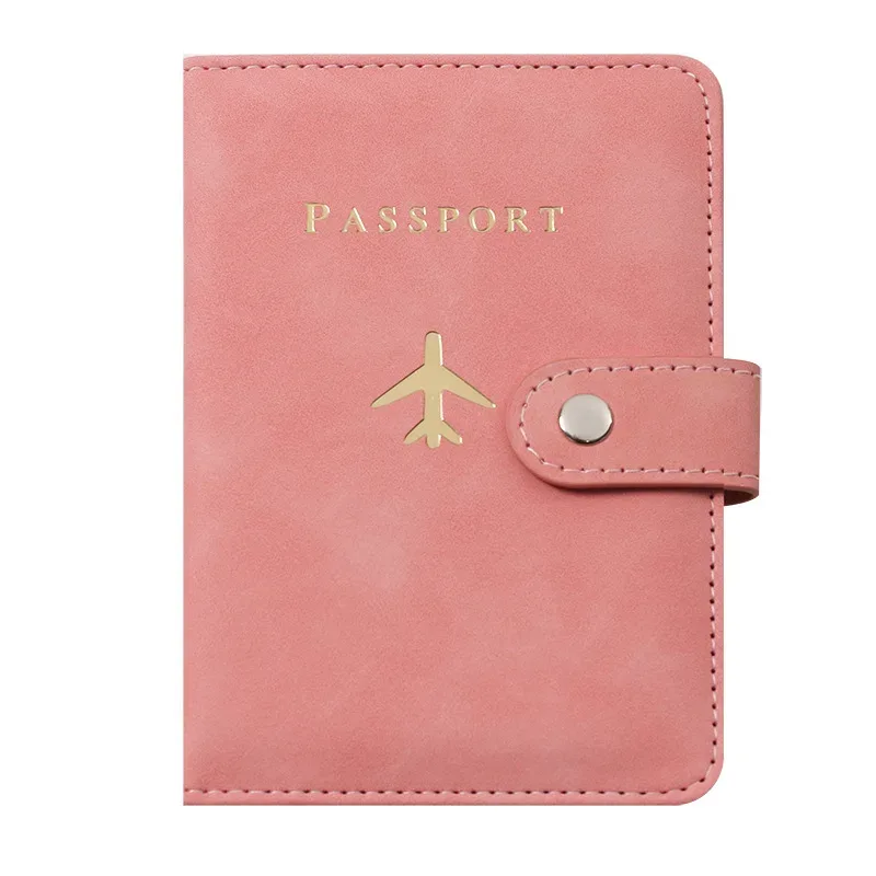 porte-passeport en cuir couvre étui étanche voyage carte de crédit portefeuille mignon passeport livre pour femmes/hommes boucle passeport couverture