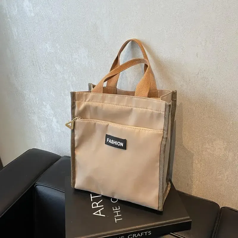 sac à main en toile, grand sac fourre-tout avec fermeture éclair, sac à bandoulière portable pour étudiants, livres scolaires, bureau, shopping quotidien.
