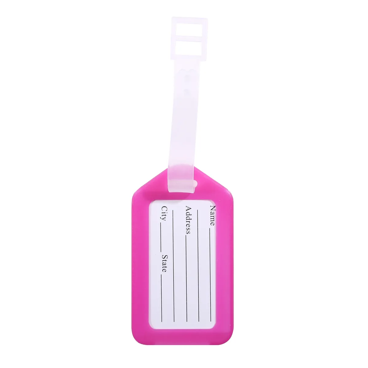 1-10 pièces étiquette de bagage embarquement expédition étiquettes de bagages en plastique accessoire de voyage femmes hommes valise id adresse nom titulaire sac étiquette