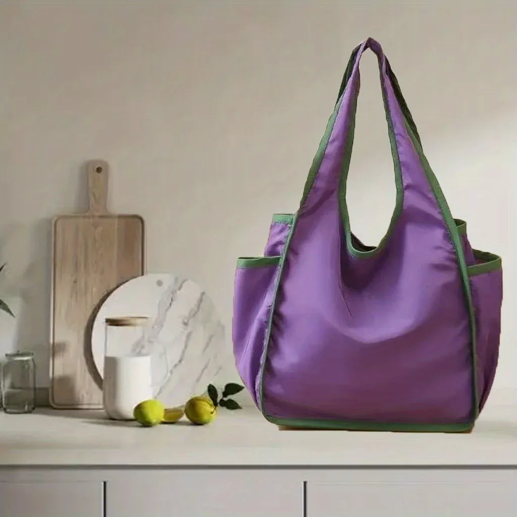 sac de courses pliable et écologique, sac fourre-tout simple et portable, grand sac écologique multicolore, sac d'épicerie, sac spécial, sac de grande capacité