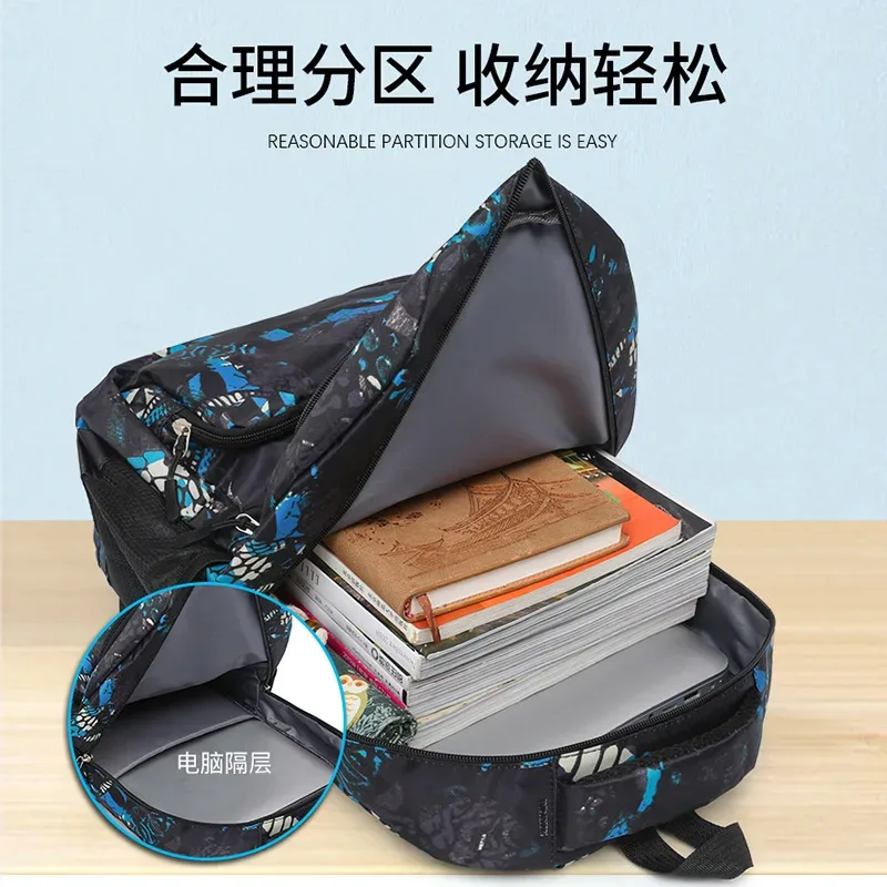 sacs d'école pour enfants pour garçons, ensemble de cartable, sac de livre primaire, sac à dos d'école avec sac à déjeuner, sac à dos de voyage étanche pour enfants 3 pièces