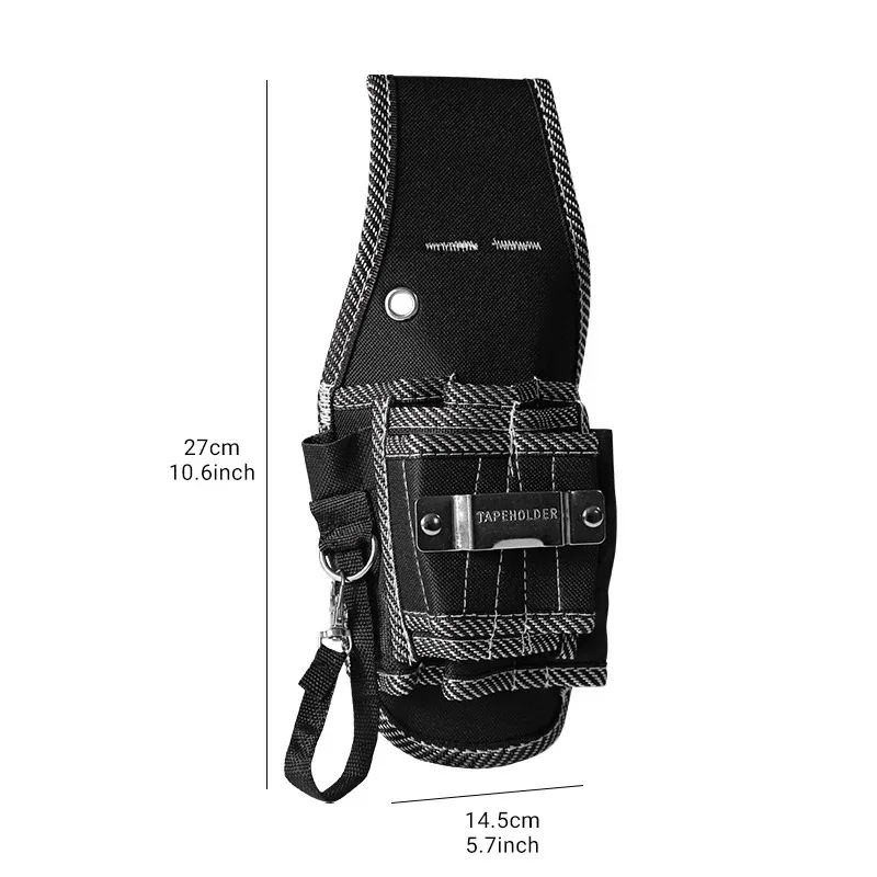 sacoche de ceinture multifonctionnelle et portable pour outils, étui de rangement pour perceuse, pochette de ceinture pour électricien et réparations
