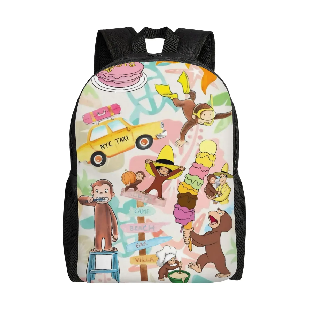sac à dos curious george african monkey pour enfants, garçons et filles, sacs à dos légers pour tout-petits, maternelle