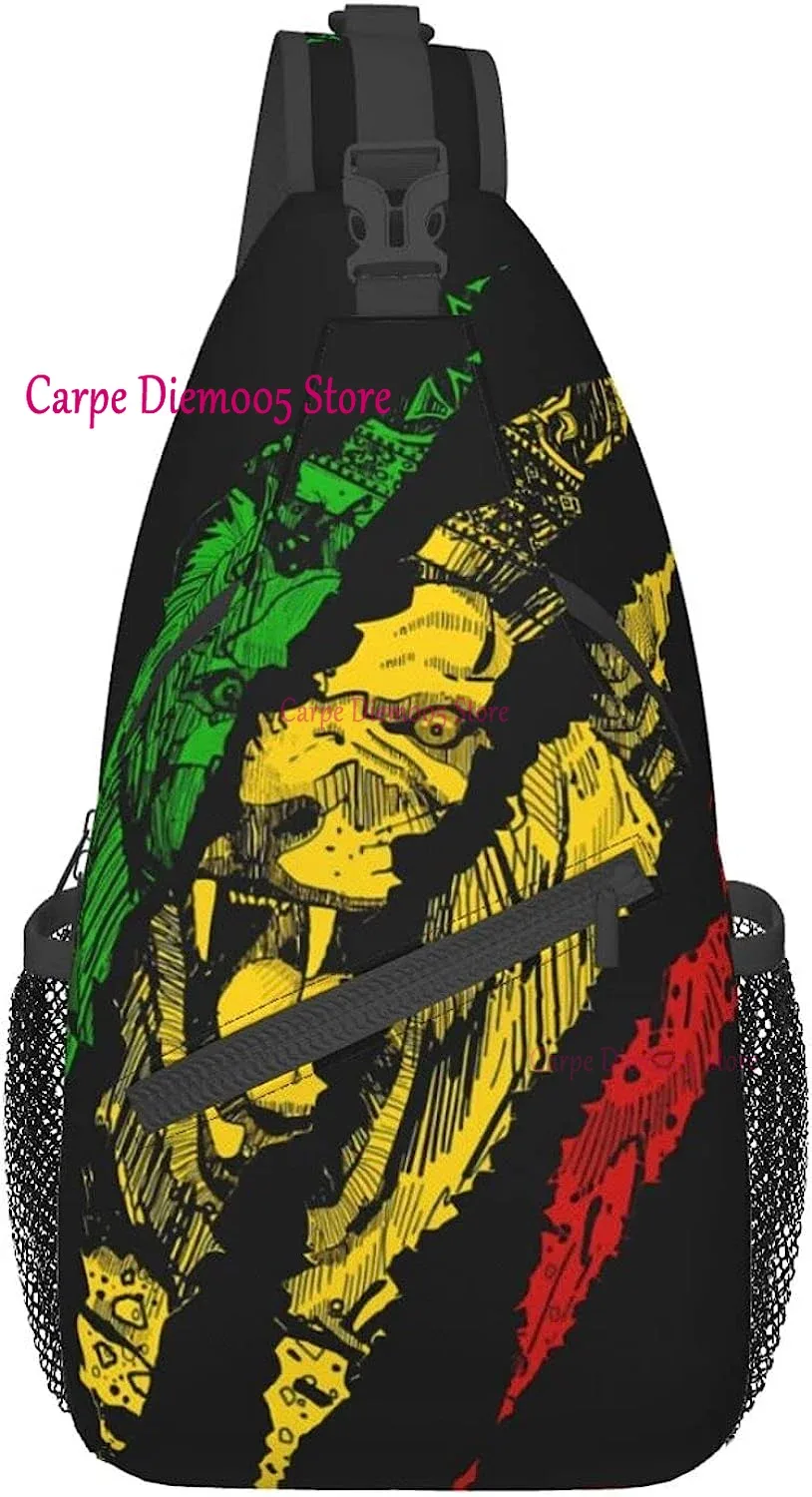sac à dos à bandoulière drapeau de la jamaïque pour hommes et femmes, sac de sport durable pour le cyclisme, les voyages, la randonnée, le jour