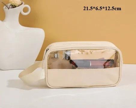 sac de toilette de voyage portable pour femme, transparent, multifonction, grande capacité, sacs de bain et de toilette, étui de rangement étanche en pu