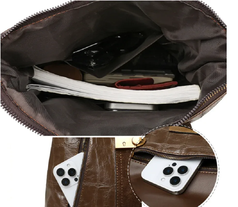 nouveau sac à dos de voyage en cuir de luxe 2026 pour femmes, grande capacité, sacs à bandoulière, cabas, sacs d'école pour ordinateur portable