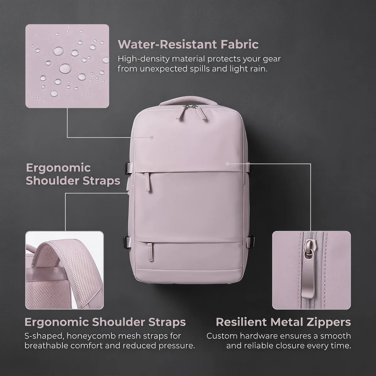 sac à dos pour ordinateur portable avec chargement usb, sac à dos pour femme en nylon de haute qualité, sac à dos d'affaires pour femme, sac à dos de voyage en plein air pour femme