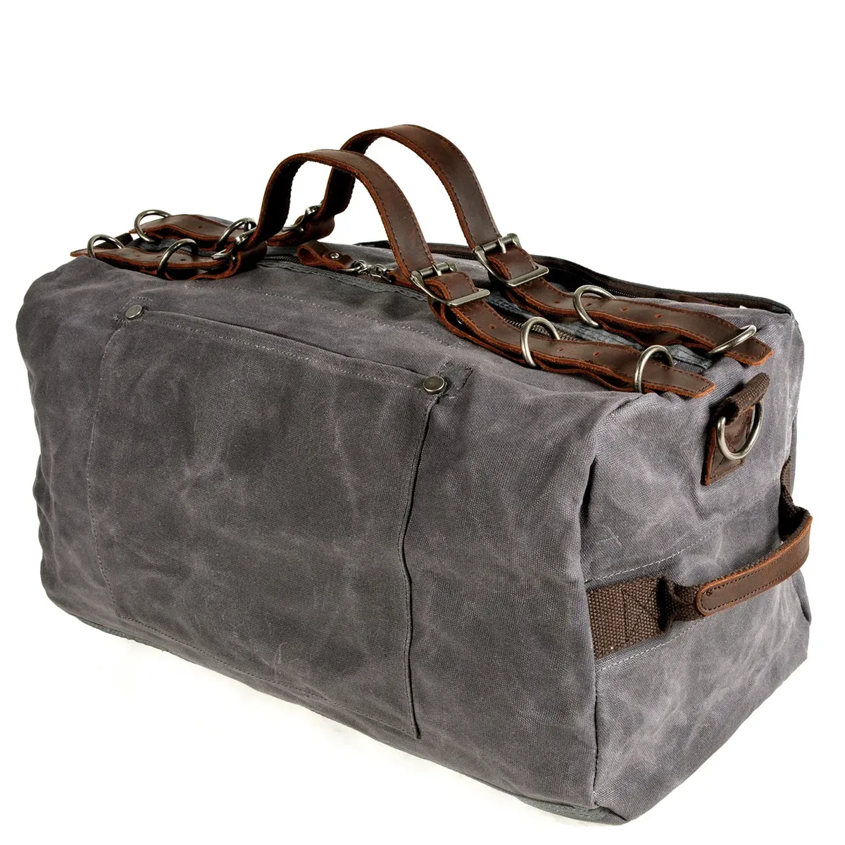 sac de voyage en toile de cire à l'huile épaisse de style militaire, sac de voyage rétro, sac de sport de plein air, grande capacité