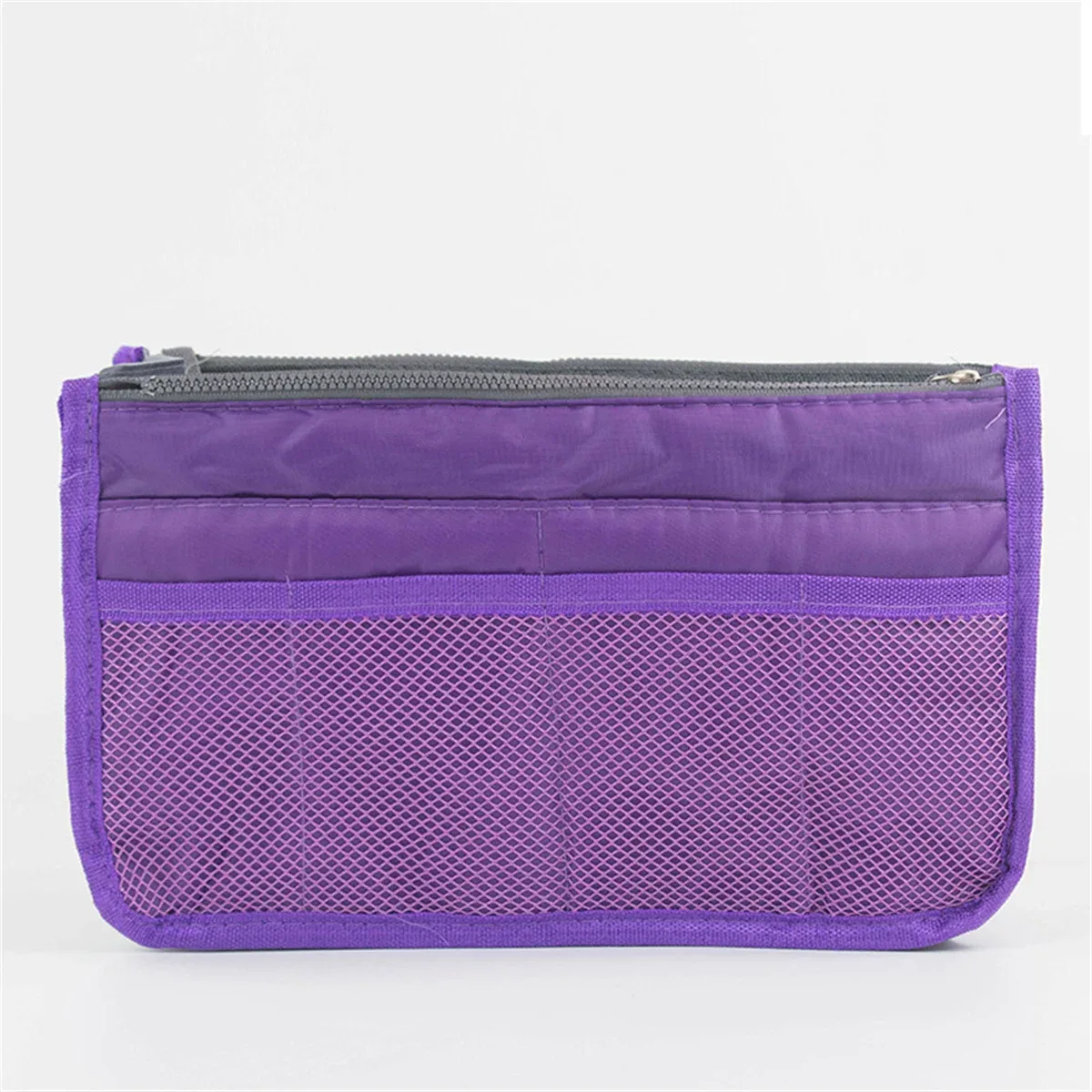 sac de maquillage multifonctionnel de grande capacité, sac de voyage portable à double fermeture éclair, sac de rangement pour articles de toilette, sac pour maman, sac cosmétique multi-poches