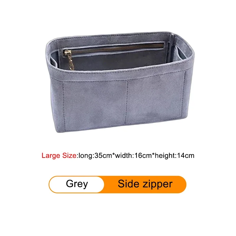insert organisateur de sac pour h-birkin 25 30 35, sac à main en velours, sac à cosmétiques, support de rangement, sac de modification intérieure, accessoire