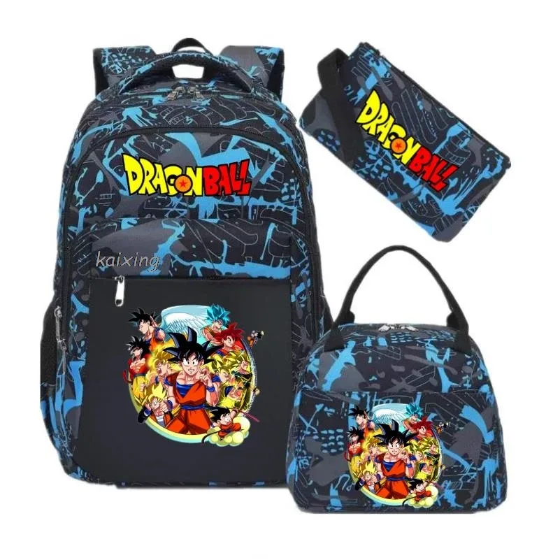 sac à dos camouflage dragon ball pour filles, sac de retour à l'école pour étudiants, poches pour garçons, capacité pour adolescents, sac à dos pour ordinateur portable, harajuku mochilas
