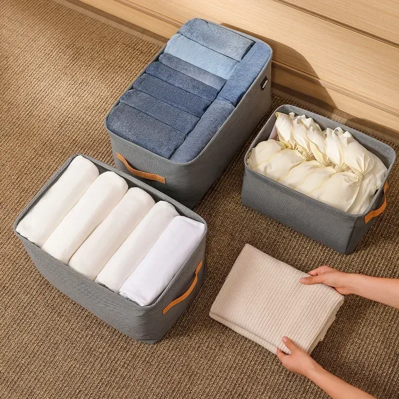 boîte de rangement pliable en tissu avec cadre en acier, organisateur de garde-robe à dessus ouvert, bac à tiroirs pour pulls et pantalons, organisation de placard