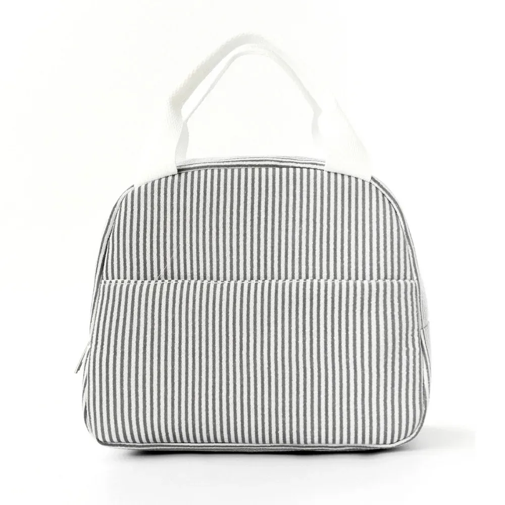 sac isotherme compact en velours côtelé, sac à déjeuner portable, sac de rangement grande capacité, sac à main minimaliste pour pique-nique