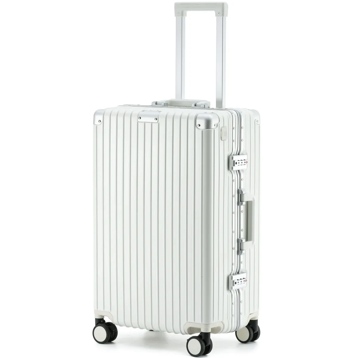 valise à roulettes 20/24/26/28 pouces, coque rigide en pc, avec cadre en aluminium, serrure tsa, valise de voyage à roulettes pivotantes
