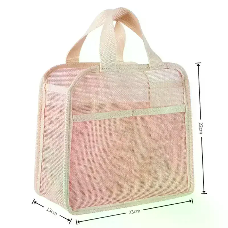 ensemble de sacs de rangement pour maquillage en maille, 3 pièces, organisateur de cosmétiques avec fermeture éclair, sac à main portable pour rouge à lèvres et essentiels de voyage