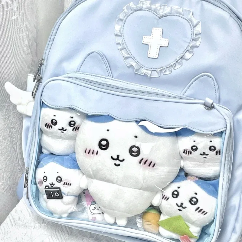 y2k mignon clair ita sac femmes lolita sac à dos kawaii fille sac à bandoulière bricolage affichage poche transparente poupée japonaise fourre-tout sacs à main