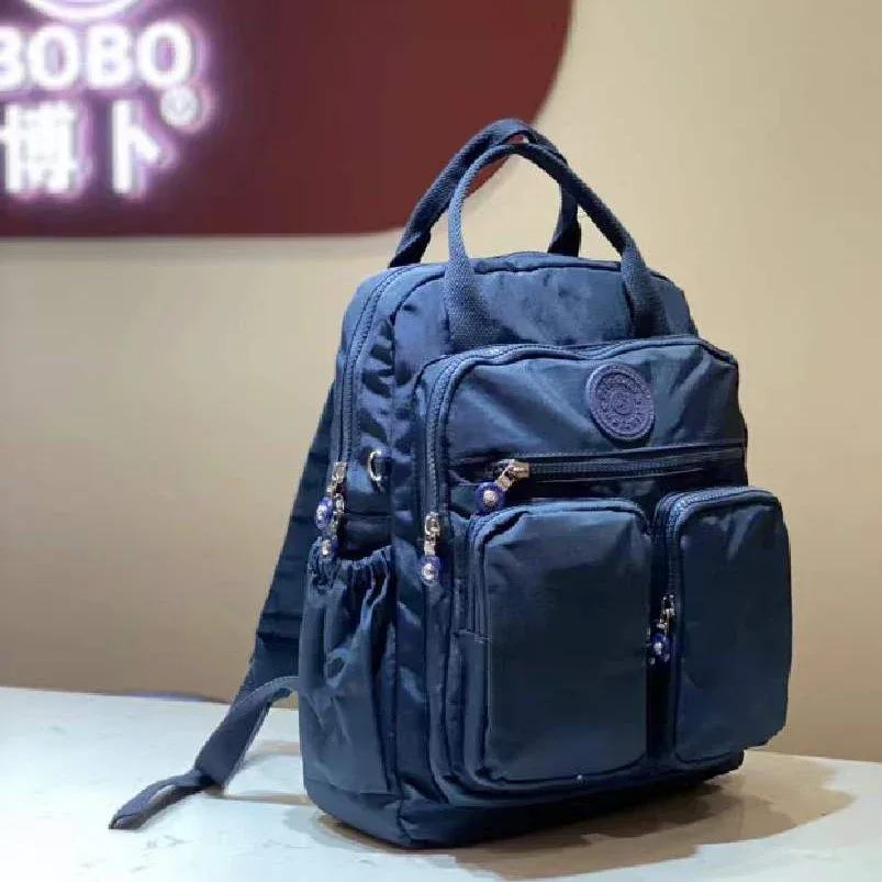 mode femme sac à dos imperméable en nylon poignée souple solide multi-poches voyage fermeture éclair feminina sacs d'école sac à dos pour ordinateur portable