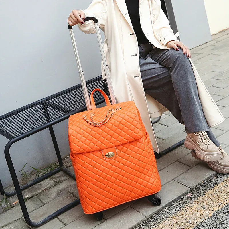 valise à roulettes avec roues silencieuses universelles, sac à bagages à roulettes, sacs de voyage légers, bagages à main à la mode, 20 po