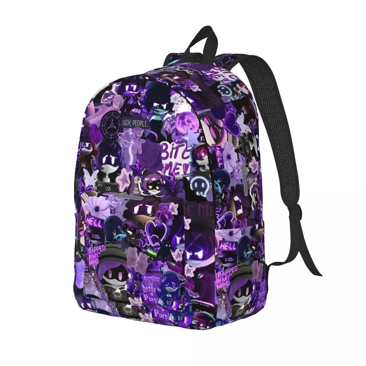 sac à dos de collage uzi pour hommes et femmes, sac à dos de dessin animé mignon, ordinateur portable, ordinateur, extérieur, lycée, randonnée, voyage, meurtre, drones