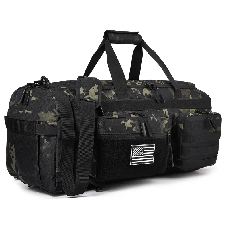 lhi 50l 3 en 1 sac de voyage hommes grands sacs de sport de sport sac à dos militaire tactique avec compartiment à chaussures et poche humide