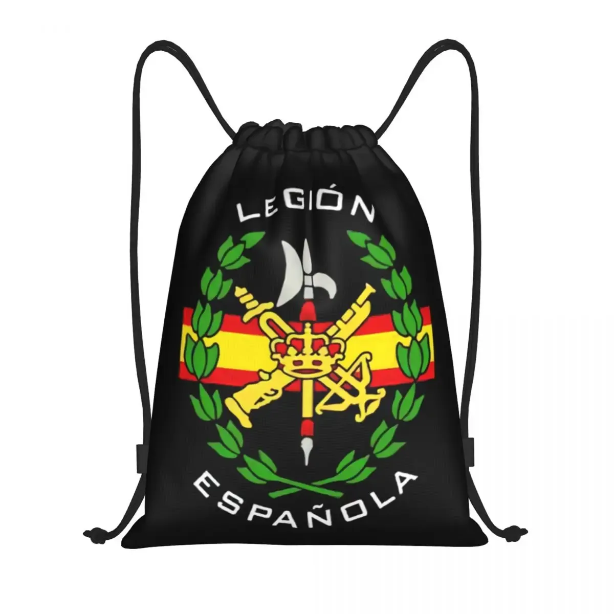 sacs à cordon personnalisés de la légion espagnole pour le shopping, sacs à dos de yoga pour femmes et hommes, sac de sport avec armoiries d'espagne