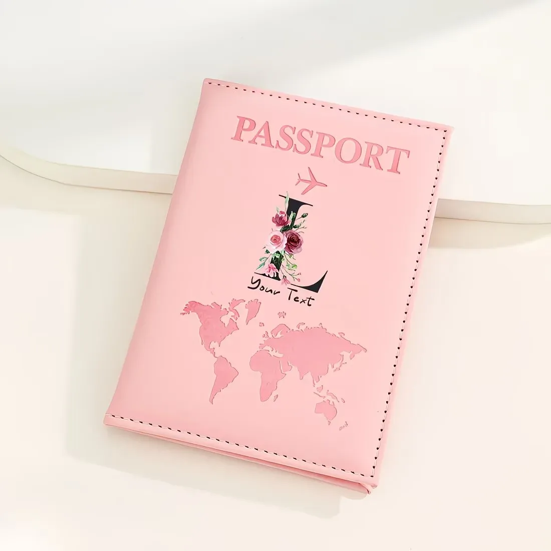 étui de passeport personnalisé, cadeau de voyage personnalisé avec nom/texte pour hommes, femmes, voyageurs - portefeuille porte-passeport léger et à fermeture ouverte