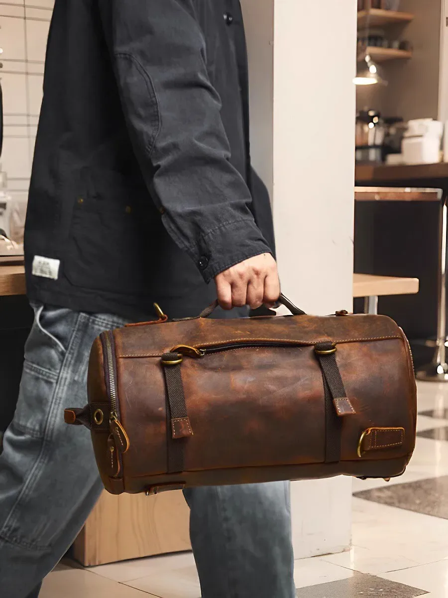 nupugoo-sac à dos multifonctionnel en cuir véritable pour homme, sac à main vintage, sac à bandoulière, sac à intervalles personnalisés