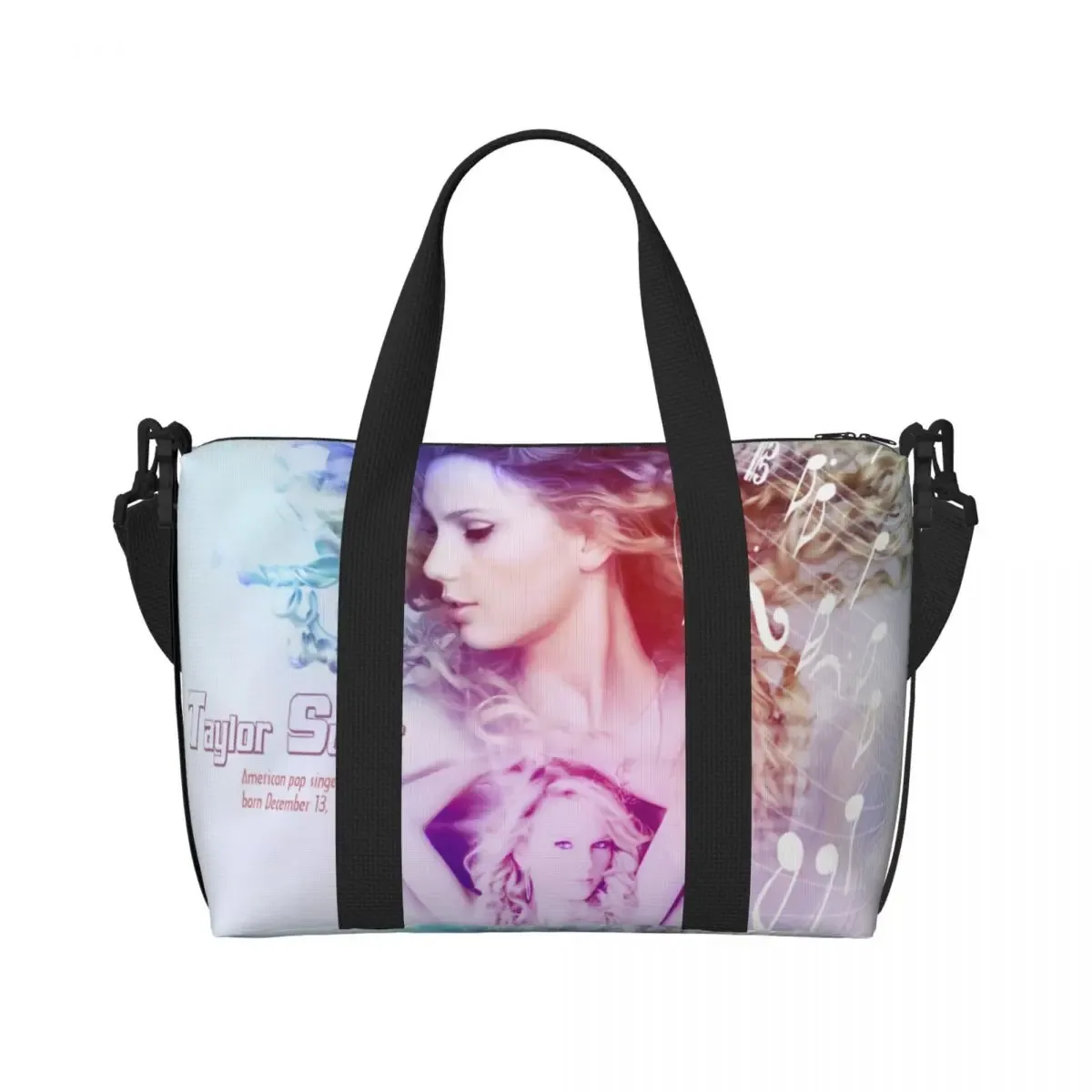 sac fourre-tout personnalisé eras tour pour femme, chanteur pop américain de taylor's swift, grande capacité, plage, salle de sport, sacs de voyage, 1989