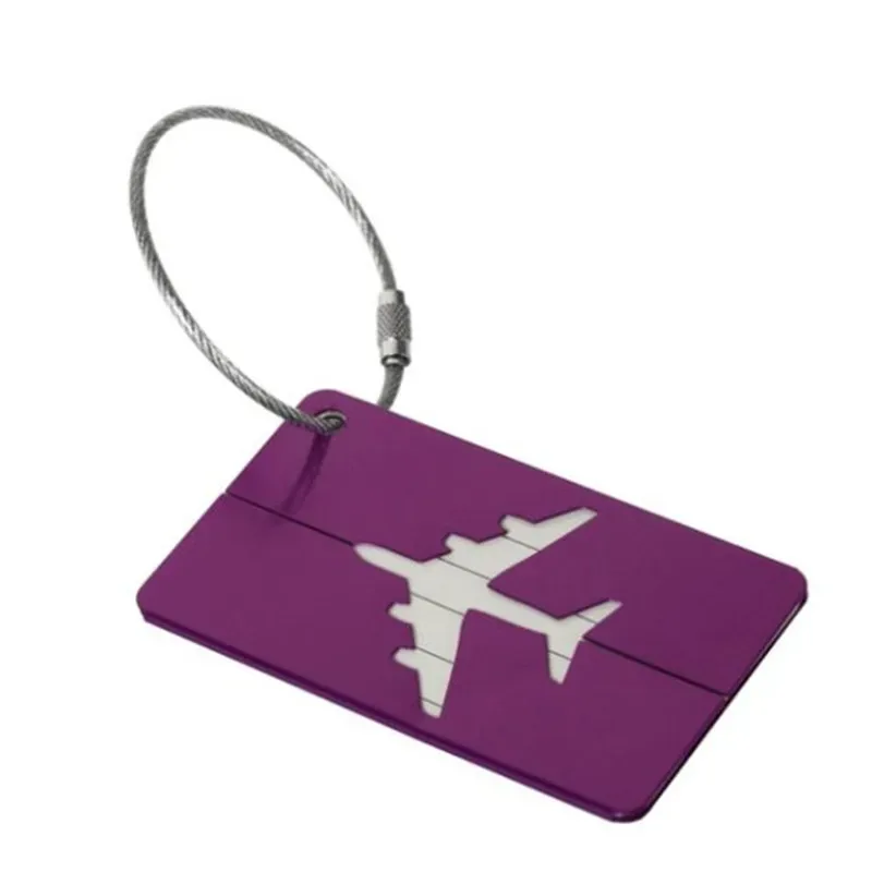 étiquette de bagage portable en alliage pour délit de vol créatif, porte-adresse d'identité de valise, étiquette d'embarquement de bagages, étiquette de sac