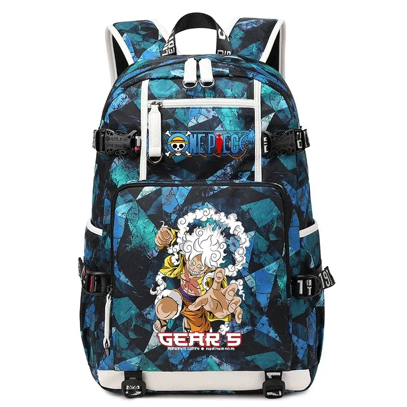 sac à dos d'école décontracté imprimé anime luffy, grande capacité, sac à livres pour garçons et filles, voyage, sport