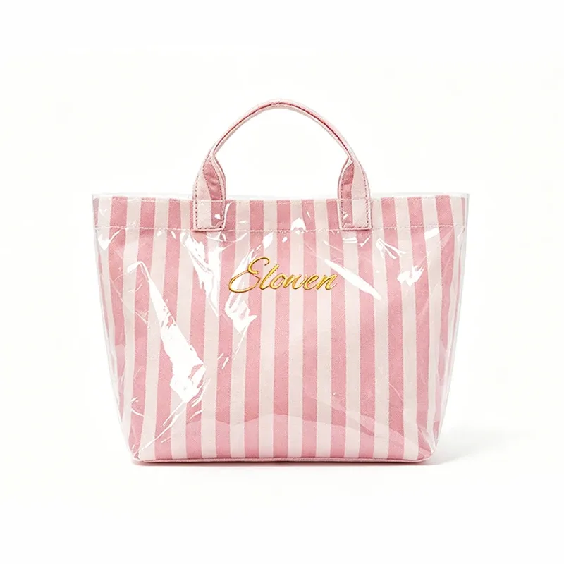 sac fourre-tout rayé personnalisé 1 pièce, sac de plage sur mesure, sac de voyage étanche, cadeau pour demoiselle d'honneur, cadeaux pour enterrements de vie de jeune fille, cadeau de mariage