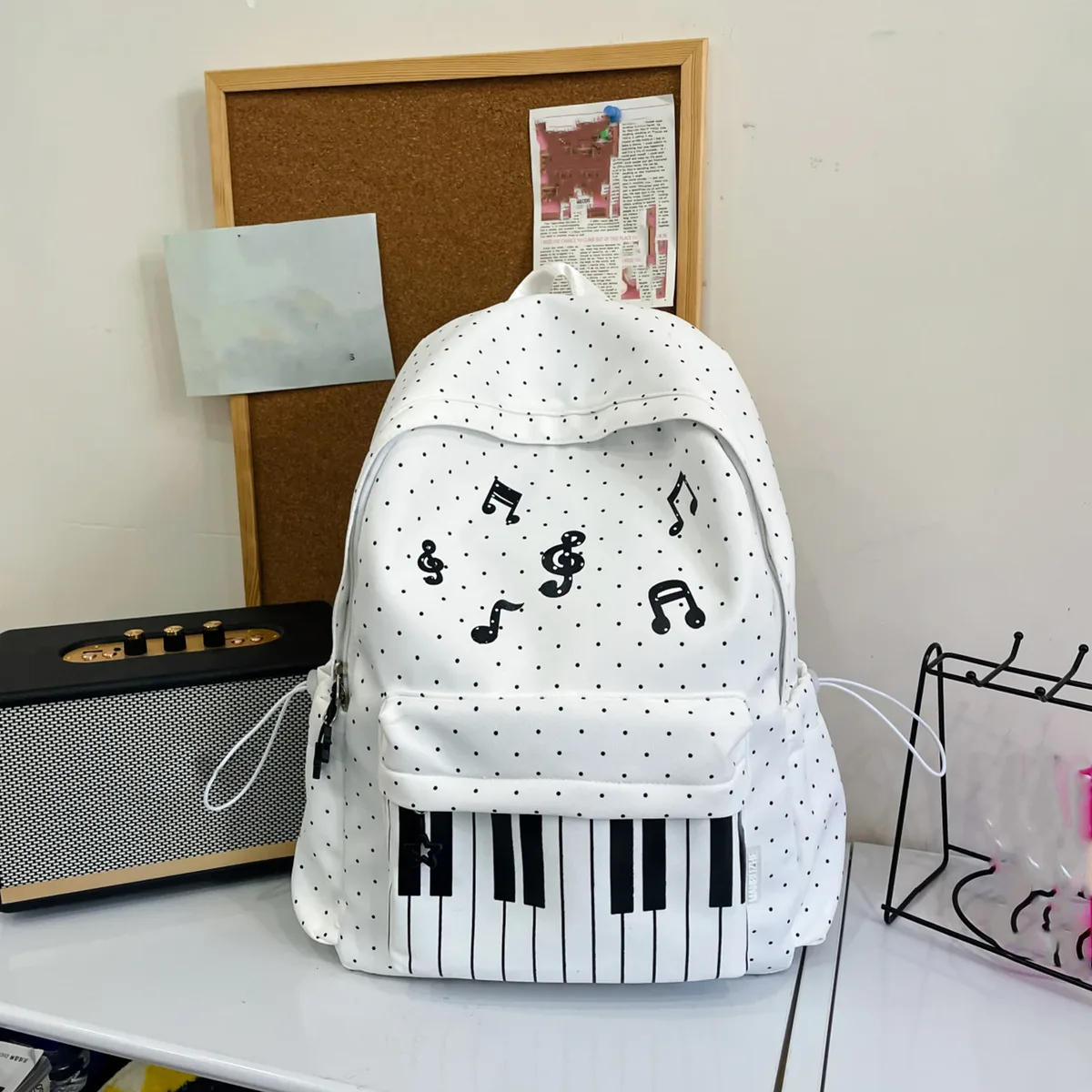 sac à dos sur le thème du piano, sacs à dos élégants pour ordinateur portable, sac à dos décontracté à motif de piano, sac à dos tendance et preppy pour étudiants