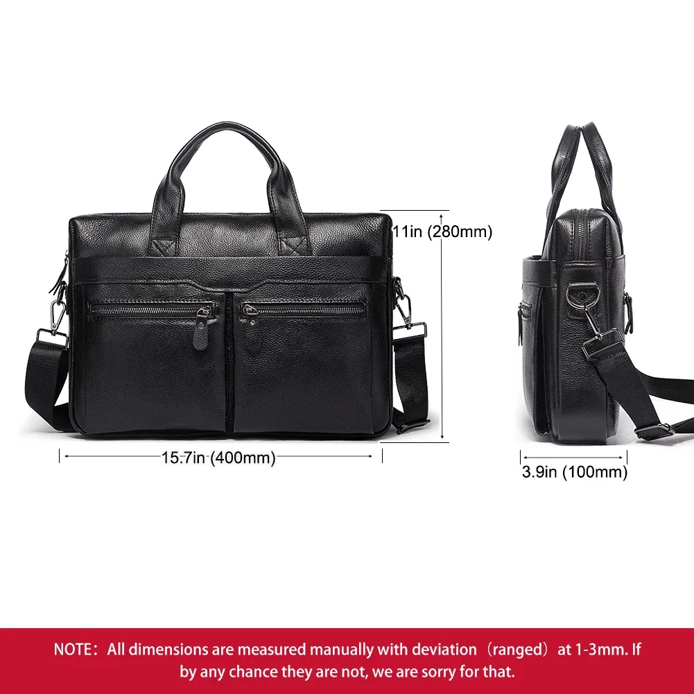 humerpaul – mallette en cuir véritable pour hommes, sac pour ordinateur portable d'affaires avec plusieurs poches, sac à main durable, sacs à bandoulière pour voyage 