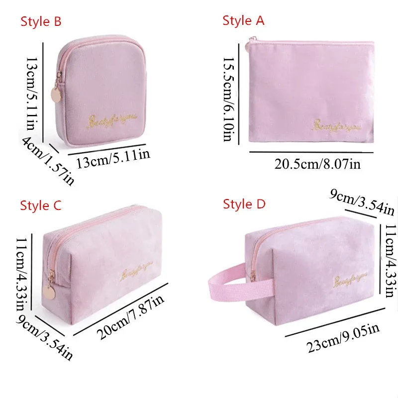 sac de rangement de maquillage en velours doux pour femme, trousse de toilette pour coussinets, trousse de maquillage de voyage gt, trousse de beauté pour évaluateurs