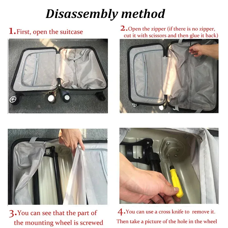 roues de remplacement pour bagages, valise sur roues de remplacement, accessoires pour bagages de 14 à 30 pouces, roues silencieuses pour roulettes à bagages