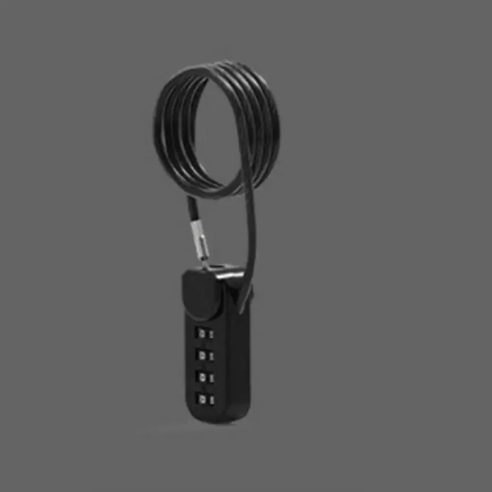 cadenas portable à code à 4 chiffres avec câble antivol à ressort, serrure à câble en acier, cadenas à mot de passe pour sac à dos