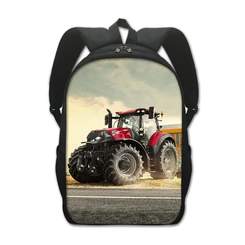 sac à dos imprimé tracteur fskins pour adolescents, sacs d'école pour enfants, sac à dos décontracté pour hommes, sac à dos pour ordinateur portable, sac de livre portable, 16 pouces
