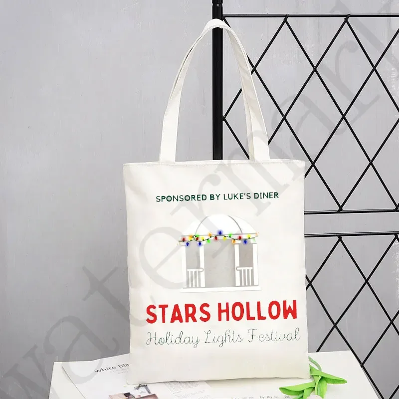 sac fourre-tout de nettoyage creux pour femmes, sacs fourre-tout de créateurs, lin réutilisable, sac à provisions pour l'épicerie initiée, shopper lady, étoiles
