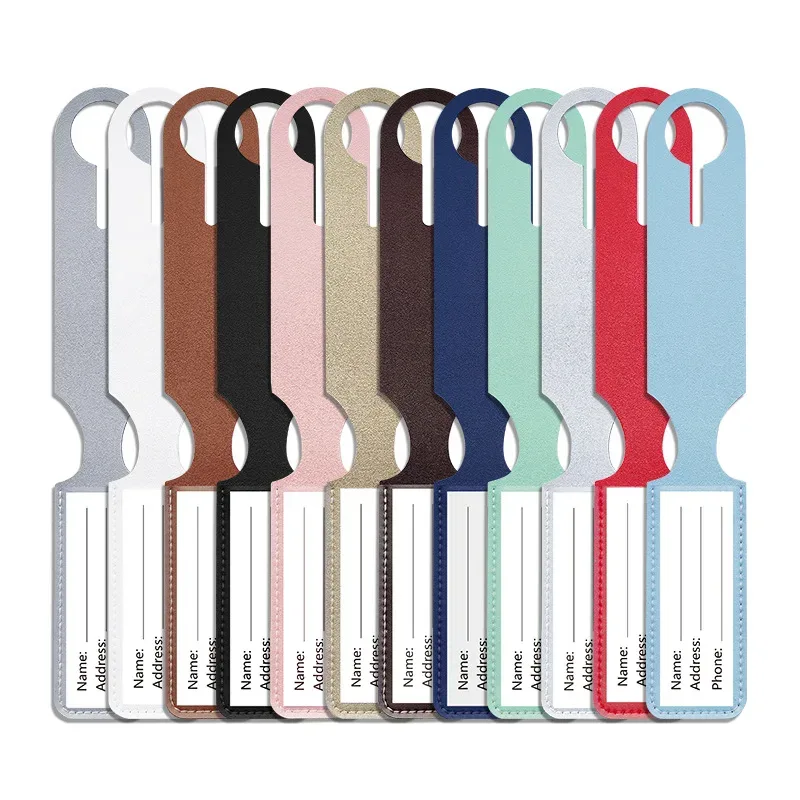 étiquette de nom de bagage intégrée, étiquette de bagage de voyage anti-perte, étiquettes de bagage de document solide, étiquette de valise, accessoires de voyage, mode