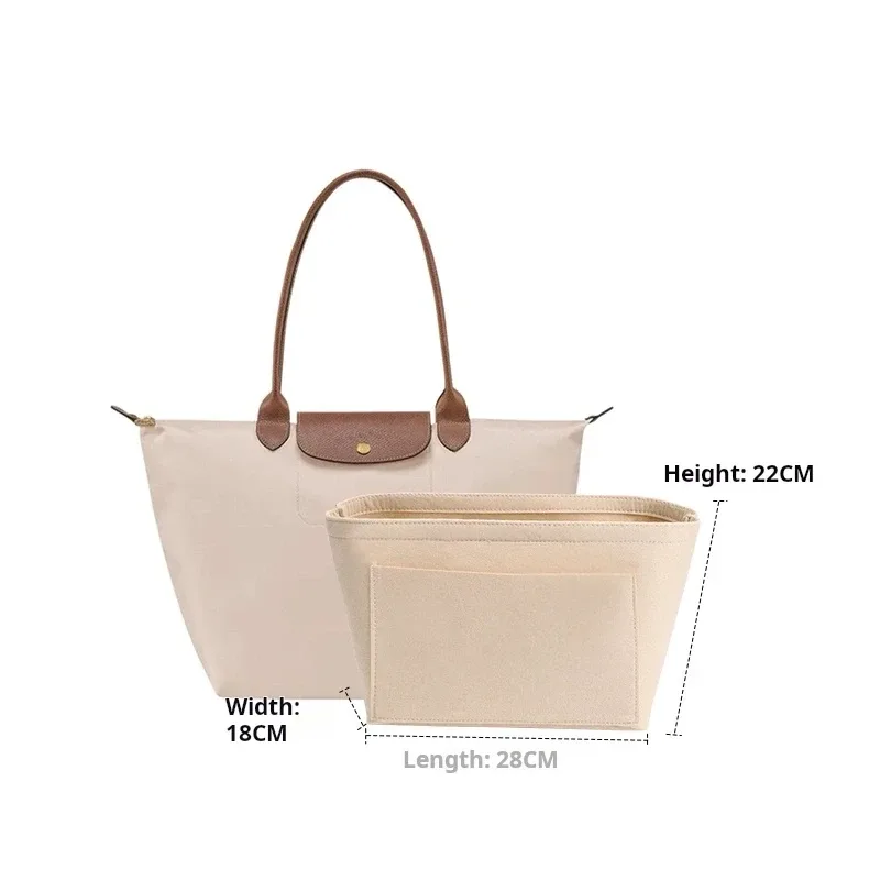 insert organisateur de sac à main pour sacs à main, organisateur de sac en feutre pour fourre-tout et sac à main, compatible avec longchamp