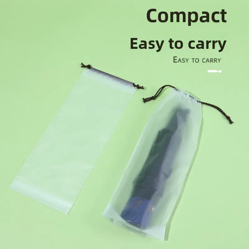 lot de 10 sacs de rangement étanches pour parapluies, sacs en plastique translucides à cordon, sacs de rangement extérieurs, sacs humides pour véhicule