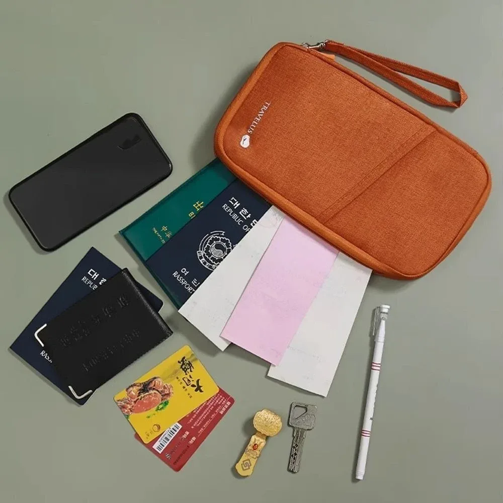 nouvelle pochette de voyage pour passeports, organisateur multifonctionnel pour billets et cartes rfid, idéal pour l'enregistrement à l'avion en famille, unisexe