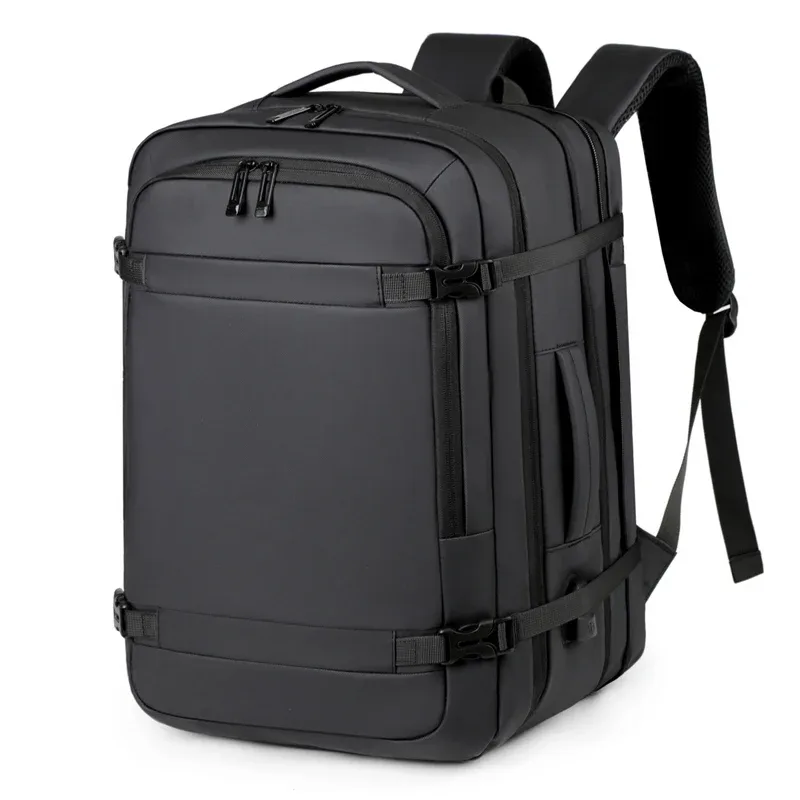 Sac à dos de chargement USB hydrofuge décontracté d'affaires, sac à dos extensible de grande capacité pour hommes et femmes, vêtements de travail et voyages d'affaires, sacs d'ordinateur de 14 pouces