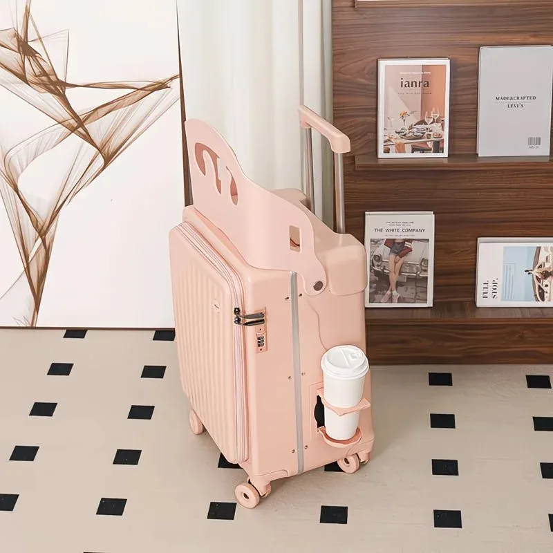 bagages à roulettes pour enfants, valise à roulettes pour enfants de 20/24 pouces avec ouverture frontale, valise multifonctionnelle pour les voyages en avion
